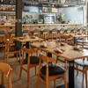 Mesa de Comedor de Madera Maciza para Tienda de Té con Leche Estilo Japonés, Mesa Cuadrada Especial para Panadería y Pastelería, Mesa y Sillas de Ocio para Cafetería, Mesa Comercial para Restaurante