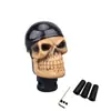 Sombrero Personalizado para Calavera con Engranaje, Cabezal de Calavera, Decoración Interior de Coche, Palanca de Cambios Manual Universal, Cabezal de Palanca de Onda Modificado