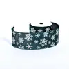 Cinta Navideña Transfronteriza Cinta para Envolver Regalos Cinta Decorativa al por Mayor Cinta de Grogrén con Borde de Alambre Navideño de 63 mm