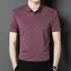 Estilo Igual ao TikTok Verão 2022 Nova Camisa Masculina Sem Costura de Manga Curta, Camisa Masculina de Secagem Rápida Atacado