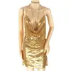 ¿2022 Amazon eBay AliExpress sexy discoteca brillante lentejuelas escote pronunciado tirantes espalda descubierta mono falda?