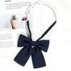 Pajarita de Plumas Femenina Uniforme Jk Color Sólido Estilo Academia Camisa Accesorios de Uniforme Escolar Traje de Marinero Decoración de Lazo Accesorio de Moda