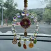 Colgante de Flor de Brocado Song de Área Escénica con Motivo del Dios de la Riqueza de Cinco Vías, Adorno para Colgar en el Coche, Regalo para Bolsa, Amuleto de Bendición para Hombres y Mujeres, Decoración de Espejo Retrovisor