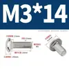 Tornillos de Carruaje de Acero Inoxidable 304, Tornillos de Máquina para Bastidor de Puente con Cabeza Semiredonda y Cuello Cuadrado M4M5M6M8