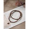 Pulseira Simples e Elegante de Sândalo Dourado, Contas de Madeira Antiga Afundada, 6-8mm, 108 Contas, Contas de Oração Budistas para Homens e Mulheres, Casais
