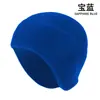 Gorro de fleece para ciclismo de inverno para homens e mulheres, chapéu à prova de vento e quente para esportes ao ar livre, montanhismo, esqui, corrida, com proteção para as orelhas, cor sólida