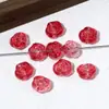 13*14mm Flor de Rosa de Vidrio Transparente como el Hielo Cuentas de Vidrio Cuentas Sueltas Hecho a Mano DIY Joyería Pulsera Cuentas Espaciadoras Accesorios