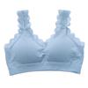 Ropa Interior de Látex para Mujer Pecho Pequeño Push-up Sujetador Almohadilla de Pecho Engrosada Pecho Plano Delgado Especial Hermoso Tirante de Espalda Sin Aro de Acero Envolviendo el Pecho