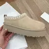 Botas de Nieve Integradas de Piel de Oveja Sanpo Transfronterizas con Suelas Gruesas, Hilo Trenzado, Estilo Espuma de Leche, Nuevo Modelo Estilo Étnico, Zapatos de Algodón Tasite