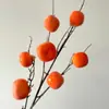 7 frutas artificiales de granada y caqui, fruta artificial navideña, fruta dorada, cubo de regalo de Nochevieja y Navidad, materiales para cubo de la fortuna