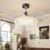 Nueva Luz de Ventilador Invisible Moderna Minimalista para Sala de Estar, Luz de Ventilador de Techo Estilo Nórdico para Comedor, Luz de Ventilador Silenciosa para Dormitorio con Protección Ocular