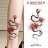 Pegatinas de Tatuajes Temporales de Flores Soñadoras, Diseño Impermeable de Larga Duración para Niñas, Mariposa Acuarela Asiática, Dragón, Diseños de Serpiente para Brazos y Piernas de Niñas