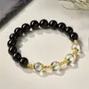 Pulsera de Obsidiana para Mujer, Nuevo Estilo Chino, Cultura Tradicional China, Cuenco de la Fortuna, Pulsera de Fantasma Verde, Regalo para Transmisión en Vivo en Línea