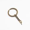 Fábrica Personalizado DIY Flat Key Chain Chaveiro Acessórios Anel Metal Pequeno Pingente Brinquedo de Pelúcia Chaveiro Anel