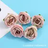 Flor Artificial Cabeza de Rosa Redonda Pequeña Rizada Material para Manualidades Flor Falsa Decoración de Boda Pared de Flores Arco Flor Artificial