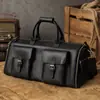 Bolsa de Equipaje para Hombre de Cuero Crazy Horse de Comercio Exterior, Bolsa de Viaje de Alta Gama con Compartimento para Zapatos, Bolsa Portátil Grande de Capacidad para Fitness para Hombre al por Mayor