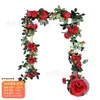 Cipó de flor artificial, guirlanda de rosas, decoração de interior para casamento, tiras de flor de peônia enroladas em tubo, teto de flor artificial, cipó de flor falso