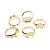 Anillo de parche de oro de 14 quilates que conserva el color, accesorios para anillos, base de anillo de placa de malla de 10 mm, materiales semiacabados hechos a mano para manualidades, venta al por mayor