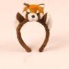 Faixa de cabelo de guaxinim de desenho animado grampo de cabelo de urso criativo faixa de cabeça de lavagem de rosto foto do zoológico acessórios de cabelo de performance infantil