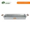 Bandeja Personalizada do Fabricante Bandeja Doméstica para Sobremesas e Frutas Bandeja Retangular com Alça de Madeira Bandeja de Frutas com Duplo Braço Bandeja de Ferro Galvanizado