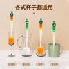 Cepillo para Tazas 5 en 1 con Mango Largo, Cepillo Limpiador de Tazas con Forma de Zanahoria, Cepillo para Botellas, Cepillo Limpiador de Ranuras para Tapas de Tazas, Cepillo para Popotes, Venta Caliente Transfronteriza