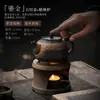 Cocinar Té Alrededor de la Estufa Tetera Doméstica de Cerámica con Filtro Juego de Té Kung Fu Tetera Pequeña Imitación Madera Quemada Olla Individual Al por Mayor