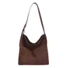 Bolsa Tote Simples Retrô de Alto Valor Outono 2026, Bolsa de Ombro Cruzado Única e Simples de Nicho, Bolsa Casual Feminina