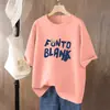 Top retro adelgazante de algodón puro de talla grande para mujer, holgado y versátil, camiseta de manga corta con hombros caídos, media manga adelgazante de talla grande ins