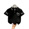 Camisa Polo de Algodón Puro para Niños de Manga Corta de Verano Estilo Coreano Camiseta de Moda para Niños y Niñas, Moda para Bebés Top de Manga Corta con Cuello
