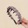 Nueva Diadema de Tela a Cuadros Estilo Francés con Dientes, Diadema Simple y Versátil para Mujer, Adecuada para Uso Diario, Tocado de Corona Alta