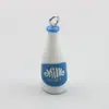 Resina Estéreo Artificial Mini Colorido Botella de Yogur Botella de Leche Colgante Pequeño Accesorios para Joyería DIY Materiales Hechos a Mano
