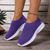 Transfronterizos Europeos y Americanos Otoño Nuevo Flyknit Slip-on Zapatos para Mujer Transpirables Suela Gruesa Tipo Calcetín Casuales Zapatos Deportivos Mujer