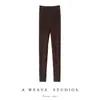26 Novas Leggings Femininas de Cashmere com Listras Largas para Outono e Inverno, Confortáveis e Versáteis, Cintura Alta, Emagrecedoras, Calças de Tricô Quentes