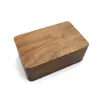 Caja de Madera Pequeña Rectangular Retro de Madera Maciza de Nogal Negro para Guardar Joyería y Colección de Postales Exquisita Caja de Regalo de Empaque de Madera
