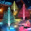 Lámpara de Medusa Solar LED Fibra Óptica Luz de Atmósfera Colorida Decoración de Paisaje para Jardín Patio Luz de Césped de Suelo Colorida