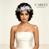 L3061 Carlo nuevo peine de perla de cristal con clip lateral, accesorio para el cabello, joyería nupcial coreana, tocado