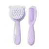 Conjunto de Escova e Pente para Remoção de Pelugem de Bebê para Meninos e Meninas Recém-Nascidos, Pente para Lavar Cabelo de Bebê, Escova com Cerdas Macias, Pente Pequeno Infantil