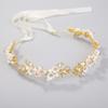 Tocado de flores para novia, cinturón para el cabello, accesorios de boda, accesorios para vestido de novia, nueva cadena suave con diamantes de imitación y flores de concha para mujer