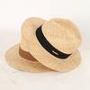 Sombrero de paja para protección solar de verano, moda femenina, sombrero para el sol de viaje, sombrero para la playa junto al mar, sombrero de jazz británico, sombrero de copa, femenino, transfronterizo