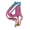 Globo de película de aluminio digital de 16 pulgadas, versión estadounidense, globo de película de aluminio plateado con degradado de oro rosa, globo de cumpleaños