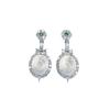 Brincos de Calcedônia Verde Imperial Incrustados com Pino de Prata 925, Brincos de Jade Incrustados com Ouro Ágata, Brincos de Joias de Jade, Suprimento para Transmissão ao Vivo