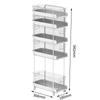 Cozinha Gap Armazenamento Rack Piso Multi-camada Ultra-estreito 18cm Carrinho Geladeira Gap Rack Parede 20cm Rack Side Storage Rack