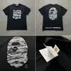 Marca da moda atacado transfronteiriço para comércio exterior Amazon: camiseta de manga curta tubarão de alta resistência, camiseta cabeça de macaco BAPE