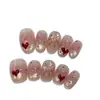 Contas de Vidro Aurora Francesa Sonhadoras e Suaves Olho de Gato Curto Ins Manicure Artesanal Unhas Vestíveis Disponível para Atacado