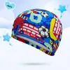 Gorro de natación elástico para niños y niñas, nuevo, con lindo patrón de dibujos animados, a la moda, cómodo, gorro de natación para bebé, cuidado del cabello, gorro de natación de tela