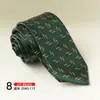 Corbata Elegante con Patrón Retro, Corbata Formal Atada a Mano, Atuendo Formal para Novio de Boda, Corbata Estampada Moda Estilo Hong Kong 8cm