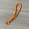 Cordão curto para celular com nó em duas cores, cordão trançado à mão para garrafa de água, alça de pulso para capa de celular, cordão de pulso removível