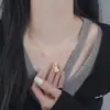 2025 Novas Explosões Novo Estilo Chinês Colar de Cabacinha Folu Sentido de Alta Qualidade Retrô Zircônia Cabacinha Método Antigo Colar Feminino