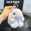 Chaveiro Pingente Coelho Rex Fofo para Carro Brinquedo de Pelúcia Desenho Animado Decoração de Bolsa Coelho