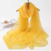 Estilo coreano All-match Yourou Sand Silk Scarf Primavera e Verão Protetor Solar Fino Cachecol Vermelho Solid Color Sunshade Shawl Scarf